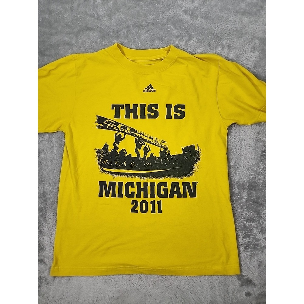 Michigan Wolverines Adidas Shirt Medium The Big House Stadium Graphic Football‎